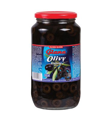 Černé olivy krájené 935ml 